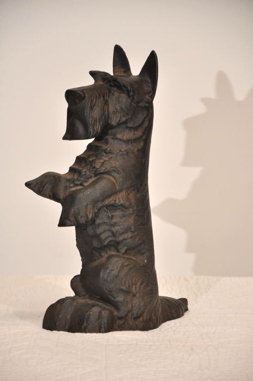 American ORIGINAL PAINTED CAST IRON SCOTTIE DOOR STOP