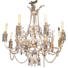 Late 20th C Swedish Style Eight Light Chandelier