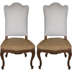 Pair of French Regence Style Hall Chairs