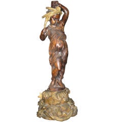 19th C Figural Carved Italian Base