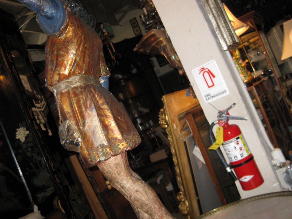 Italian Antique Venetian Blackamoor Figure For Sale