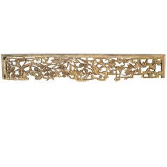 Early 20th C Carved Wood Fragment  Valance