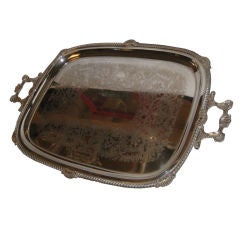 Charming Thick Silver Plate Tray