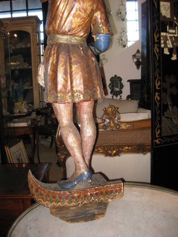 20th Century Antique Venetian Blackamoor Figure For Sale