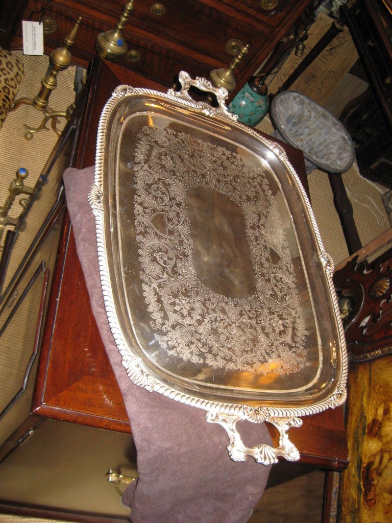Charming Thick Silver Plate Tray