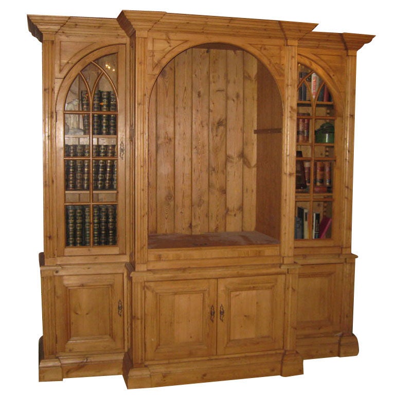George III Style Breakfront Bookcase For Sale