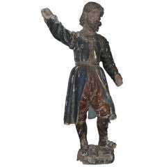 18th C Carved Figure of a Man