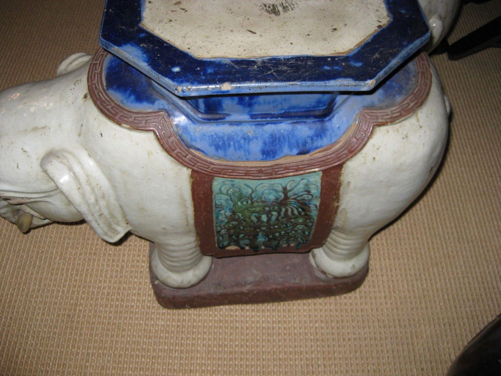 Pair of Asian Elephant Garden Stools 1