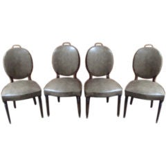 Set of Four Game Chairs with Handles