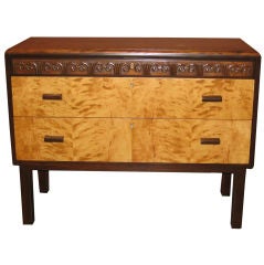 Swedish Functionalist Era Chest of Drawers in Flame Birch