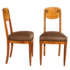Set of Four French Deco Side Chairs