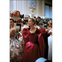 Mark Shaw - Backstage at Pierre Balmain- Paris, 1954 #9
