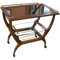 Americano Funcional Mid-Century Modern "Mesita Trago" Bar Cart