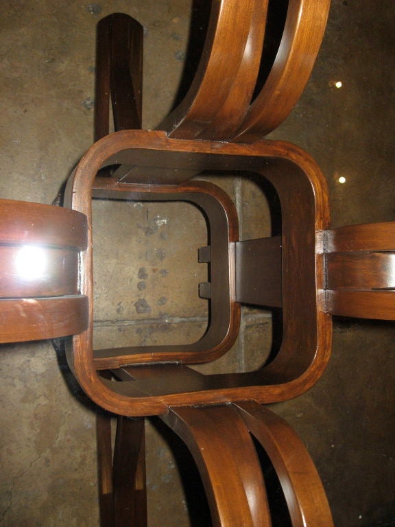 Argentine Mid-Century Modern Bent Wood Dining Table