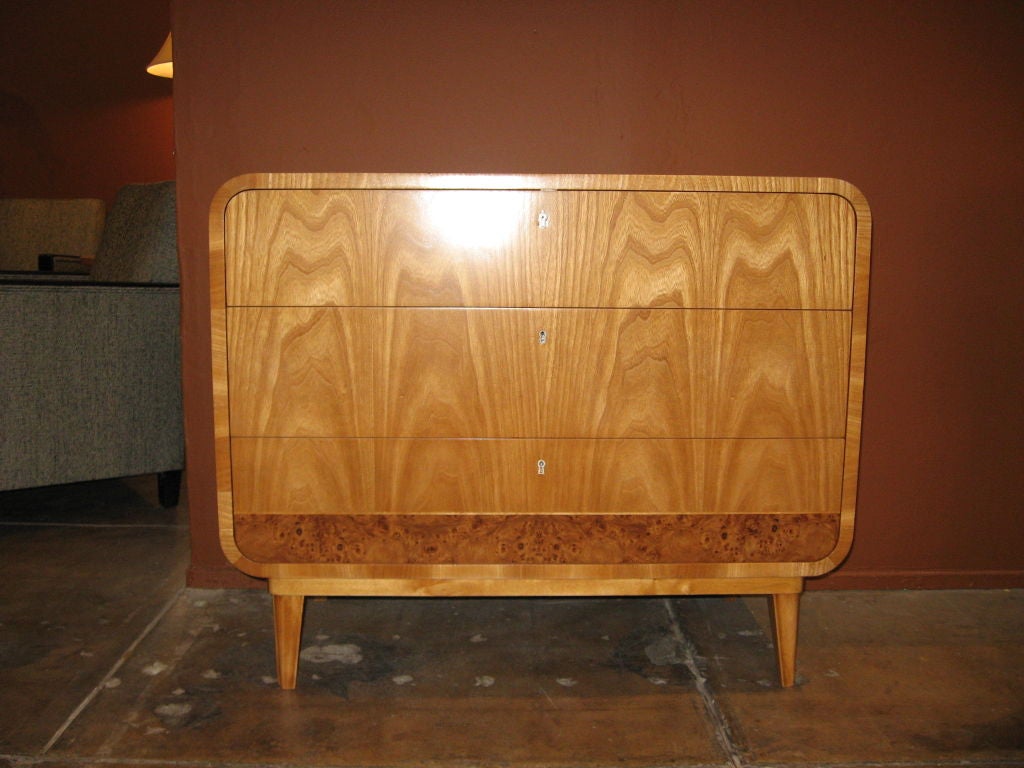 Swedish Art Moderne Dresser in Elm and Carpathian Elm