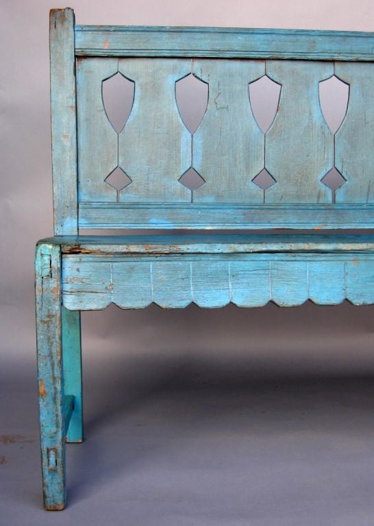 Painted 19th Century Bench 1