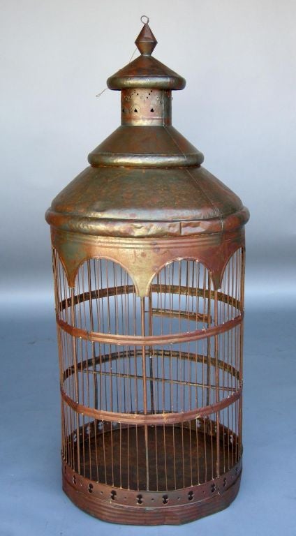19th c. tin bird cage. Nice patina.
FOR OUR COMPLETE INVENTORY PLEASE GO TO www.dosgallos.com