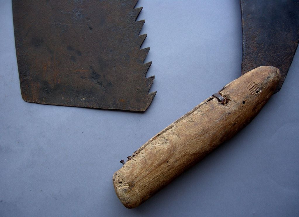 Rustic Two 19th Century Large Japanese Saws