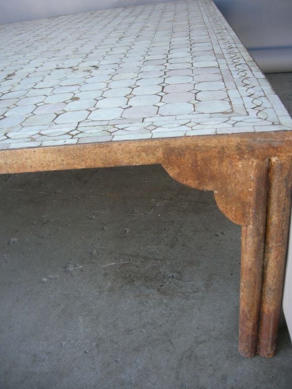 20th Century Moroccan Tiled Coffee Table