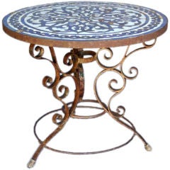 19th Century Spanish Tile Top Table