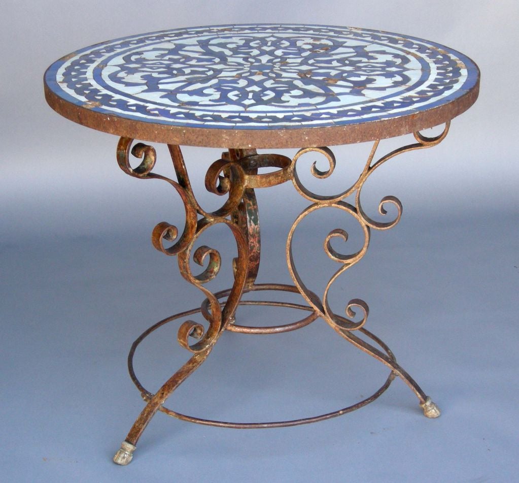 19th c. tile top table with hand wrought iron base
FOR OUR COMPLETE INVENTORY PLEASE GO TO www.dosgallos.com