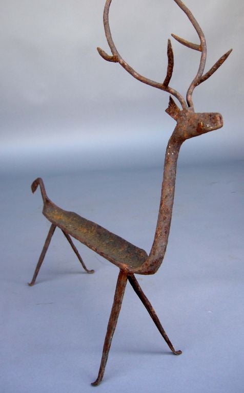 Folk Art Iron Deer