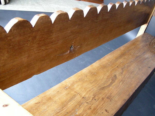 scalloped bench