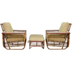 Art Deco Bamboo Lounge Set