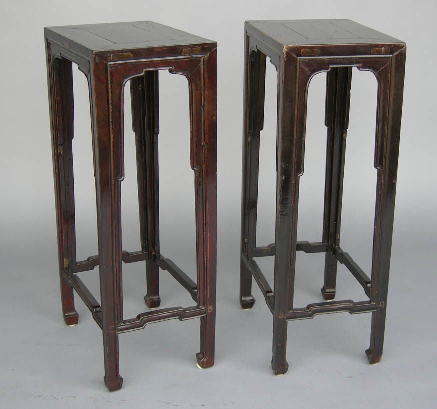 Pair of 19th c. Laquered Chinese Tables