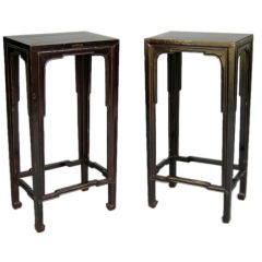 Antique Pair of 19th c. Laquered Chinese Tables