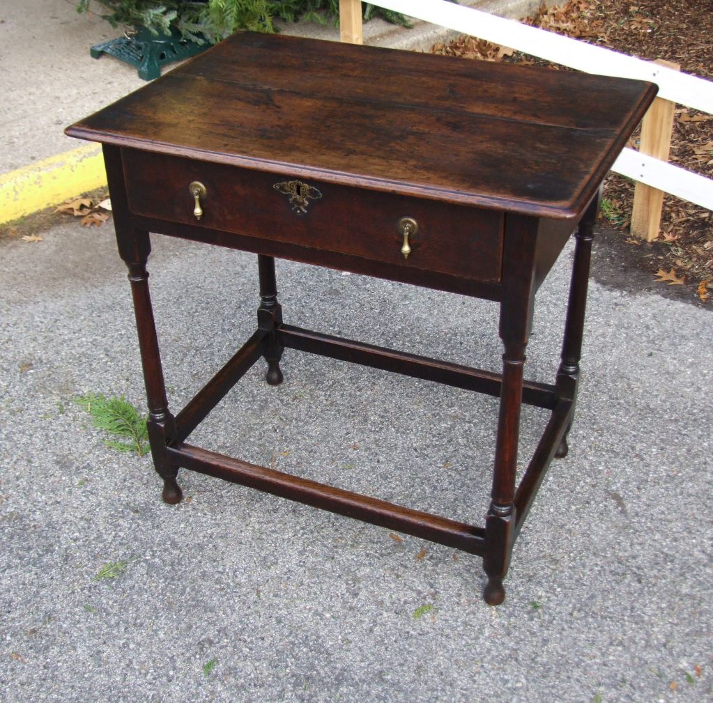 English Early 18th Century Oak Side Table