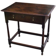 English Early 18th Century Oak Side Table