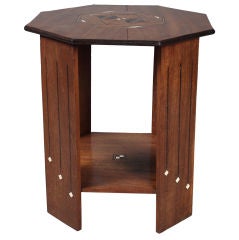 Antique Indian Art Deco Octagonal Side Table