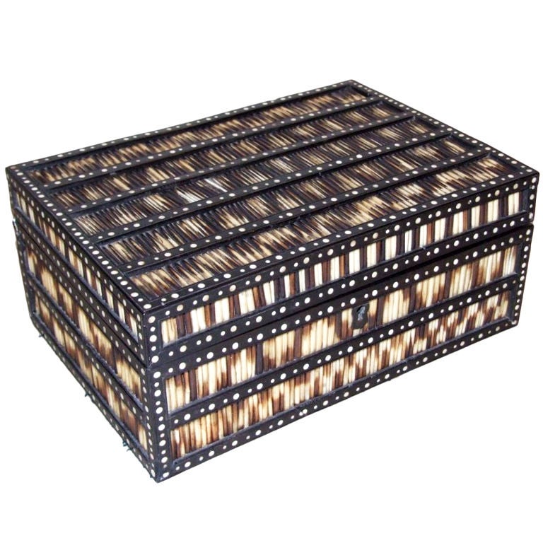 19th Century Anglo - Indian Quill Box