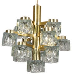 Sciolari for Lightolier Brass chandelier