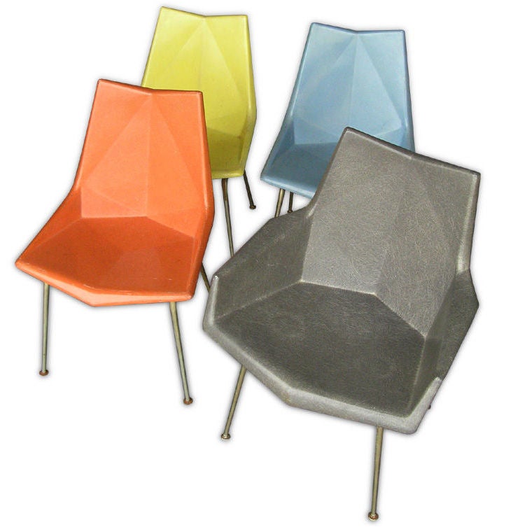 Set of Four Paul McCobb Fiberglass Chairs