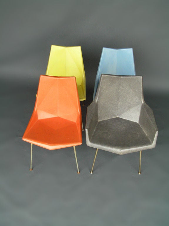 American Set of Four Paul McCobb Fiberglass Chairs