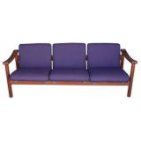Hans Wegner for Getama Danish Teak Upholstered Sofa