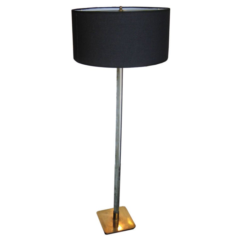 Hansen Crystal and Brass Floor Lamp