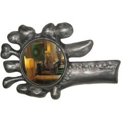 Early Donald Drumm Aluminum-Frame Mirror