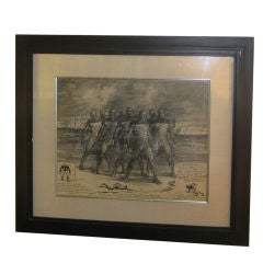 1912 Columbia University Football Illustration by Burris Jenkins 5
