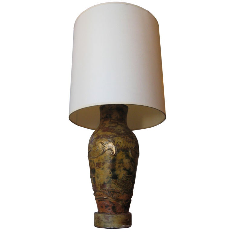 Marianna Von Allesch Paper Mache Table Lamp at 1stDibs