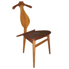 Early Hans Wegner Valet Chair in Teak and Oak