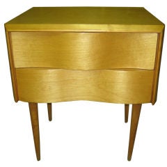 Pair Edmund Spence Wave Front Bed Side Tables