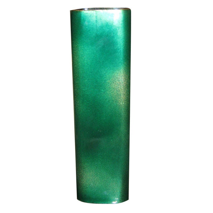 Large Paolo de Poli Enamel on Copper Vase