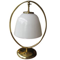 Stilnovo Brass and Milk Glass Table Lamp