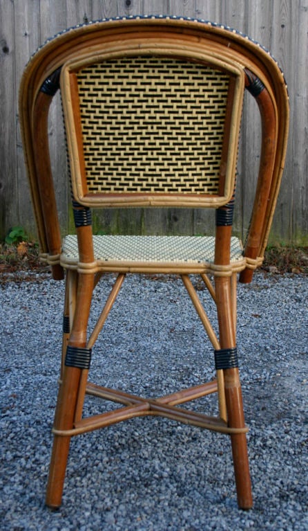 Rattan Set of Six Bistro Chairs