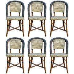 Vintage Set of Six Bistro Chairs