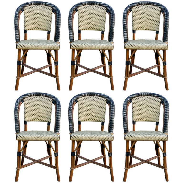 Set of Six Bistro Chairs
