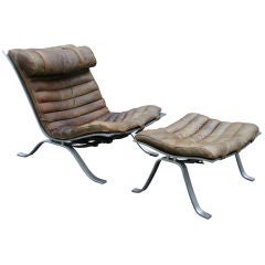 Arne Norell Chair and Ottoman